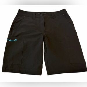 Amazon Shorts Womens Medium Black Employee Uniform Stretch Cargo Work Driver